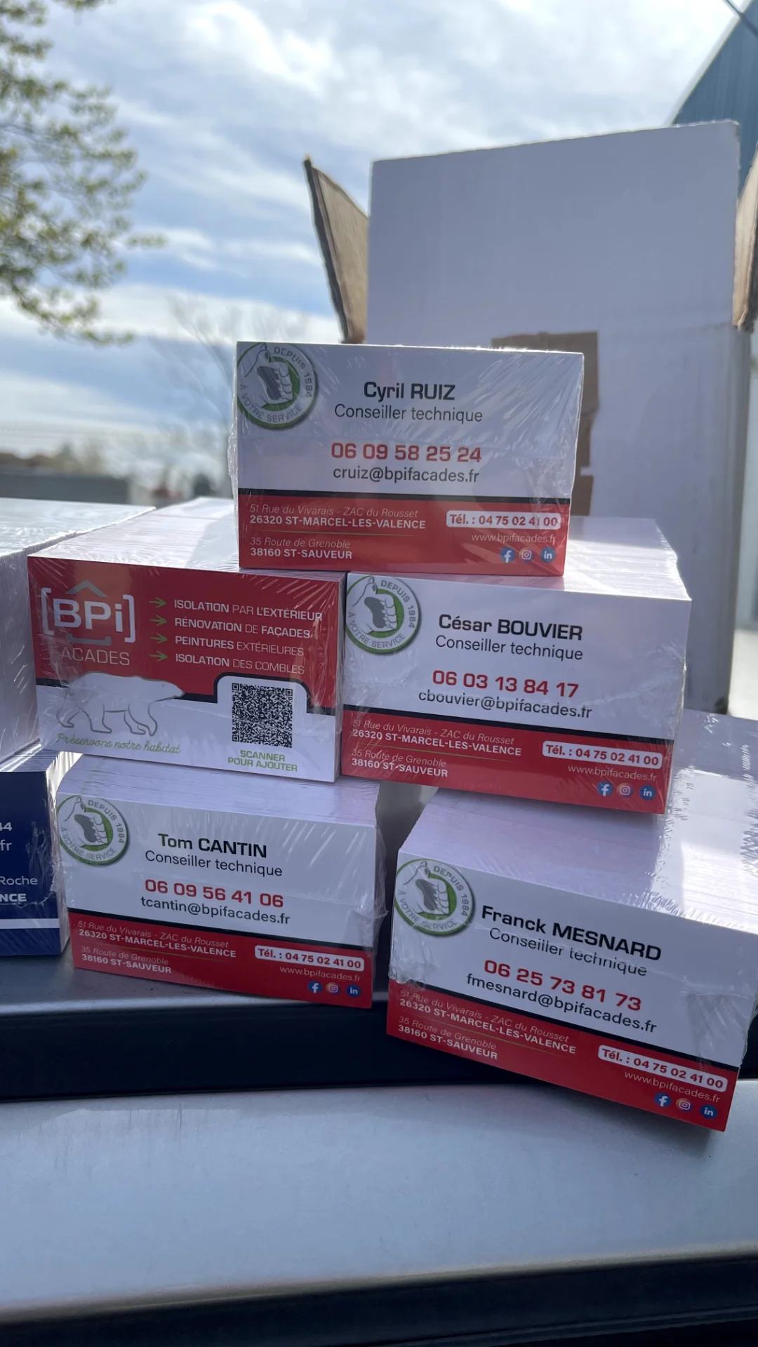 Cartes de visite BPI